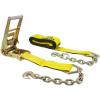 imageMytee Products 3 in x 30 ft Ratchet Strap with Chain AnchorYellow