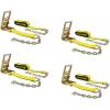 imageMytee Products 3 in x 30 ft Ratchet Strap with Chain AnchorYellow