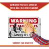 imageMytee Products 4 Pack 1175x1725 Warning  Stay Back 200 Ft Not Responsible For Broken Windshields SelfAdhesive Decals Truck Sign UV Resistant and Laminated Clear Visibility Trailer LabelStay Back 200 FT
