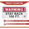 imageMytee Products 4 Pack 1175x1725 Warning  Stay Back 200 Ft Not Responsible For Broken Windshields SelfAdhesive Decals Truck Sign UV Resistant and Laminated Clear Visibility Trailer LabelStay Back 100 FT