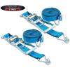 imageMytee Products 4 Pack 2 Inch x 20 FT Blue Ratchet Strap with J Hooks  10000 Lbs Breaking Strength  Heavy Duty Tie Down Cargo Truck Straps with Wire Hooks for Flatbed Truck Trailers Pickup2  Pack
