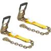 imageMytee Products 4 Pack 4 Ratchet wChain Anchor No Strap2 Yellow w Chain Anchor
