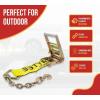 imageMytee Products 4 Pack 4 Ratchet wChain Anchor No Strap2 Yellow w Chain Anchor