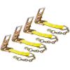 imageMytee Products 4 Pack 4 Ratchet wChain Anchor No Strap4 w Chain Anchor