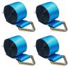 imageMytee Products 4 Pack 4 in x 30 ft Winch Straps w D RingBlue