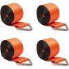 imageMytee Products 4 Pack 4 in x 30 ft Winch Straps w D RingOrange