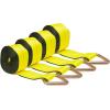 imageMytee Products 4 Pack 4 in x 30 ft Winch Straps w D RingYellow