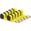 imageMytee Products 4 Pack 4 in x 30 ft Winch Straps w D RingYellow