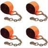 imageMytee Products 4 Pack 4 x 30 Winch Straps wChain WLL 5400 Flatbed Tie Down StrapOrange