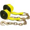 imageMytee Products 4 Pack 4 x 30 Winch Straps wChain WLL 5400 Flatbed Tie Down StrapYellow