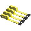 imageMytee Products 8 Pack 2 x30 Winch Straps wFlat Hook  3333lbs WLL  Blue Heavy Duty 2 Inch Cargo Control Tie Down Straps for Flatbed Truck Utility TrailerYellow