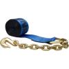 imageMytee Products 8 Pack 4 x30 Kinedyne Winch Strap wChain Anchor  WLL 5400 lbs Heavy Duty Blue 4 Inch Tie Down Straps wHook for Flatbed Trailer Truck  Cargo Control Equipment8  Pack
