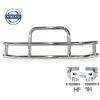 imageMytee Products Medium Model Deer Grille Guard Compatible for VOLVO VNL 20042017 with Brackets  8425x4235 Heavy Duty Polished Stainless Steel Grille Guard for TrucksSmall