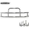 imageMytee Products Medium Model Deer Grille Guard Compatible for VOLVO VNL 20042017 with Brackets  8425x4235 Heavy Duty Polished Stainless Steel Grille Guard for TrucksSmall
