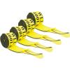 imageMytee Products Mytee Product 4 Pack Winch Straps 4 x 30 Yellow Heavy Duty Tie Down wSewn Loop WLL 5400 lbs  4 Inch Cargo Control for Flatbed Truck Utility Trailer4  Pack