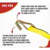 imageMytee Products Ratchet TieDown Straps with Wire Hook 3 x 30 Yellow Ratchet Strap  15000 Lbs Breaking Strength  Heavy Duty TieDown Ratchet Straps for Flatbed Truck Trailers Pickup4  Pack