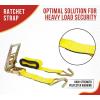 imageMytee Products Ratchet TieDown Straps with Wire Hook 3 x 30 Yellow Ratchet Strap  15000 Lbs Breaking Strength  Heavy Duty TieDown Ratchet Straps for Flatbed Truck Trailers Pickup1  Pack