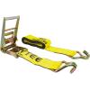 imageMytee Products Ratchet TieDown Straps with Wire Hook 4 x 30 Yellow Ratchet Strap  16200 Lbs Breaking Strength  Heavy Duty TieDown Ratchet Straps for Flatbed Truck Trailers Pickup1  Pack