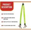 imageMytee Products Tow Straps V Bridle 3 x 36 wRTJ Clusters Hi VIZHI Abrasion Green Webbing 5400 lbs WLL  Recovery V Strap wReinforced Webbing for Towing Wrecker Rollback Car Hauler1  Pack