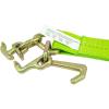 imageMytee Products Tow Straps V Bridle 3 x 36 wRTJ Clusters Hi VIZHI Abrasion Green Webbing 5400 lbs WLL  Recovery V Strap wReinforced Webbing for Towing Wrecker Rollback Car Hauler2  Pack