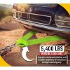 imageMytee Products Tow Straps V Bridle 3 x 36 wRTJ Clusters Hi VIZHI Abrasion Green Webbing 5400 lbs WLL  Recovery V Strap wReinforced Webbing for Towing Wrecker Rollback Car Hauler1  Pack