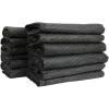 imageMytee Products 12 Pack 80 x 72 Black Moving Blankets 40 lbdz Weight  NonWoven Polyester Furniture Moving Pads for Protection in Moving or StorageBlack