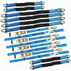 imageMytee Products 12 Pieces Axle Strap Tie Down Kit with Snap Hook Ratchet Straps Kit  4 24 Inch and 4 36 Inch Axle Strap Kit with 4 2 x8 Ratchet Straps DRing Snap Hooks