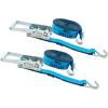 imageMytee Products 2 Pack 2 Inch x 27 FT Blue Ratchet Strap with J Hooks  10000 Lbs Breaking Strength  Heavy Duty Tie Down Cargo Truck Straps with Wire Hooks for Flatbed Truck Trailers PickupBlue