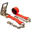 imageMytee Products 3 in x 30 ft Ratchet Strap with Chain AnchorRed