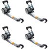 imageMytee Products 4 Pack 112 x 8 Mountable RackRatchet Straps with Double JHook  1500 lbs Breaking Strength  Ladder Rack Ratchet Tie Down Straps4  Pack