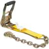 imageMytee Products 4 Pack 4 Ratchet wChain Anchor No Strap2 Yellow w Chain Anchor
