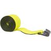 imageMytee Products 4 x 30 Reflective Winch Strap with Flat Hook  Heavy Duty Yellow Tie Down Strap 5400 lb WLL 4 Inch Cargo Control for Flatbed Truck Utility Trailer
