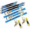 imageMytee Products 8 Pieces Axle Tie Down Kit 2 24 Inch and 2 36 Inch Axle Strap Kit with 2 2 x8 Ratchet Straps Snap Hooks 2 2 x12 Side Mount Wheel Net