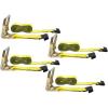imageMytee Products Ratchet TieDown Straps with Flat Hooks 2 x 40 Ratchet Straps Yellow  10000 Lbs Breaking Strength  TieDown Ratchet Straps for Flatbed Truck Trailers Pickup 8 Pack4  Pack