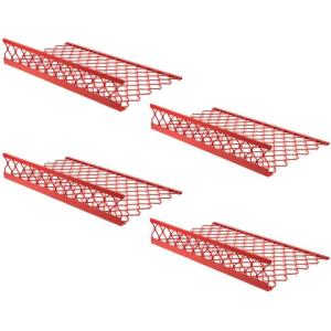 imageMytee Products 10 Pack 48x30 Drop Aluminum Mesh Brick Guard Corner Protector  L Shape Mesh Edge Guard Corrosion ResistantRed