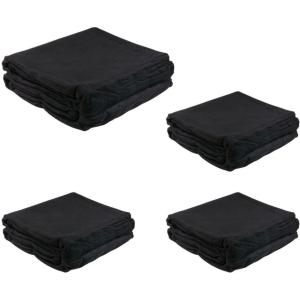 imageMytee Products 10x13 Black Pre Tarp Blanket with Grommets for Tarp amp Cargo Load amp Protection  Heavy Duty Textile Moving Blankets for Packing amp Shipping Furniture  NonAbrasive Surface4  Pack