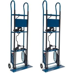 imageMytee Products 2 Pack Steel Appliance Hand Truck Dolly with Easytouse Belt Tightener amp 6 Caster Wheels  800 lbs Capacity Appliance Dolly with Stair Climber amp Auto Recoil System for Refrigerator2  Pack