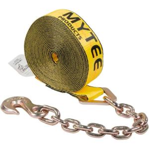 imageMytee Products 20 Pack 2 in x 30 ft Winch Strap with Chain Anchor Extension Flatbed Truck Trailer Tie Down20  Pack