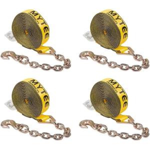 imageMytee Products 20 Pack 2 in x 30 ft Winch Strap with Chain Anchor Extension Flatbed Truck Trailer Tie Down4  Pack
