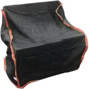 imageMytee Products 36x64x46 Black Quilted Loveseat Cover for Moving and Storage Polyester ZigZag Stitching Reusable and Washable Furniture Moving BlanketChair