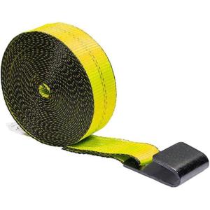 imageMytee Products 8 Pack 2 x30 Winch Straps wFlat Hook  3333lbs WLL  Blue Heavy Duty 2 Inch Cargo Control Tie Down Straps for Flatbed Truck Utility TrailerYellow