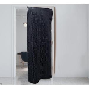 imageMytee Products Black Quilted and Padded Door Moving Cover  39x79 Polyester Washable and Reusable Furniture Door Blanket for Interior Exterior Use1 Pack