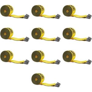 imageMytee Products Kinedyne Winch Straps 4 x 40 Gold Heavy Duty Tie Down wFlat Hooks WLL 5400 lbs  4 Inch Cargo Control for Flatbed Truck Utility Trailer 1 Pack10  Pack