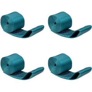 imageMytee Products Mytee Product 4 Pack Winch Straps 4 x 30 Yellow Heavy Duty Tie Down wSewn Loop WLL 5400 lbs  4 Inch Cargo Control for Flatbed Truck Utility Trailer4  Pack