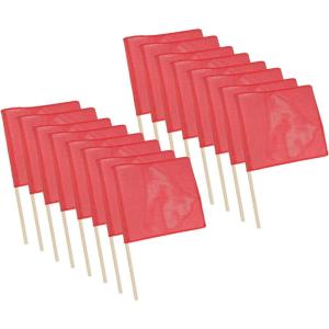 imageMytee Products Red Safety Flags for Trucks with Dowel DOT Compliant  18 Inch x 18 Inch High Visibility Vinyl Mesh Warning Flags 16 Pack