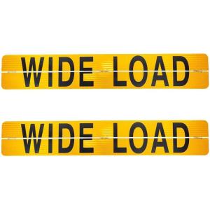 imageMytee Products WIDE LOAD Aluminum Center Hinged Sign 72 L x 12 H x 008 w for Trucks and Trailers Made in USA12 x 72 2 Pack
