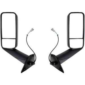 imageMytee Products Black Truck Door Mirror Assembly for Freightner Cascadia 2018 Driver Side LH Mirror Replace A2273907004Pair Set