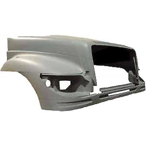 imageMytee Products 40 Fiberglass Hood Compatible with International 7600 200320072009 amp 7700 20052007  Heavy Duty Hood Panel for Trucks Replaces OEM 3707879C94 3707879C