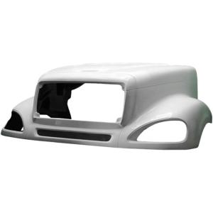 imageMytee Products 555 Fiberglass Hood Compatible with Freightliner Columbia 20012015  Heavy Duty Hood Panel for Trucks Replaces OEM A1713575001 A1713575007 A1715549002 A1716515000