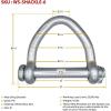 imageMytee Products Web Sling Shackle  6 wQuick Pin 23500 lbs WLL White Blue Zinc for Recovery Straps Auto Hauling Towing1  Pack